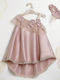 Lollipop Pink Baptism Dress Made of Tulle