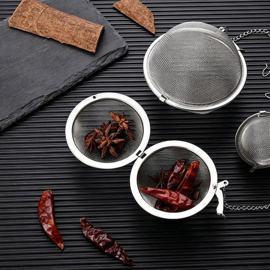 Суратник За Чай LsCook Medium 7cm Неръждаема Стомана 304 Подправки