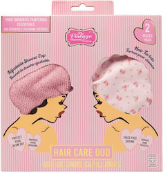 Set 1 Microfiber Turban & 1 Waterproof Shower Cap By Upper Canada Set 1 Microfiber Turban & 1 Waterproof Shower Cap By Upper Canada