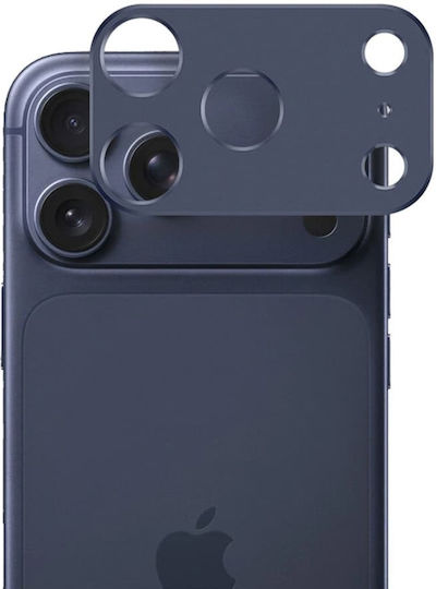 Techwave Full Cover Camera Bar Tempered Glass Apple Iphone 17 Pro Navy Blue