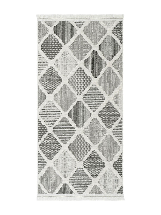 SteweHome Rectangular Kitchen Mat Gray White 10...