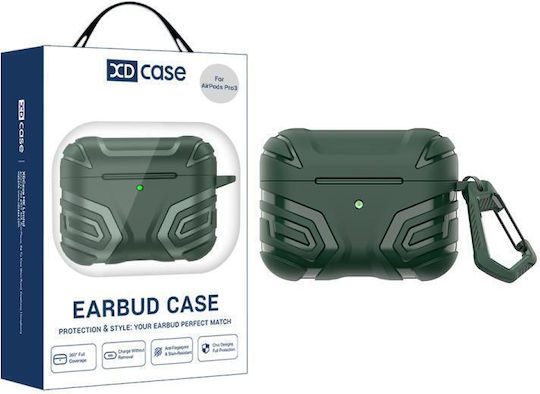 Airpods Pro 3 Xdcase Dark Earbuds Case Tpu Carabiner Dark Green