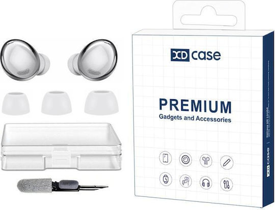 Galaxy Buds Pro R190 Xdcase 3 Ζεύγη Ανταλλακτικών Σιλικόνης Ακουστικών Μέγεθος S M L Βούρτσας Καθαρισμού Τυχαίο Λευκό