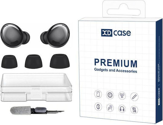 Galaxy Buds Pro R190 Xdcase 3 Pairs Replacement Silicone Earbuds Size S M L Cleaning Brush Random Black