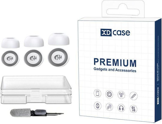 Huawei Freebuds Pro 5 4 3 2 Xdcase 3 Pairs of Replacement Silicone Earbuds Size S M L Cleaning Brush Random White
