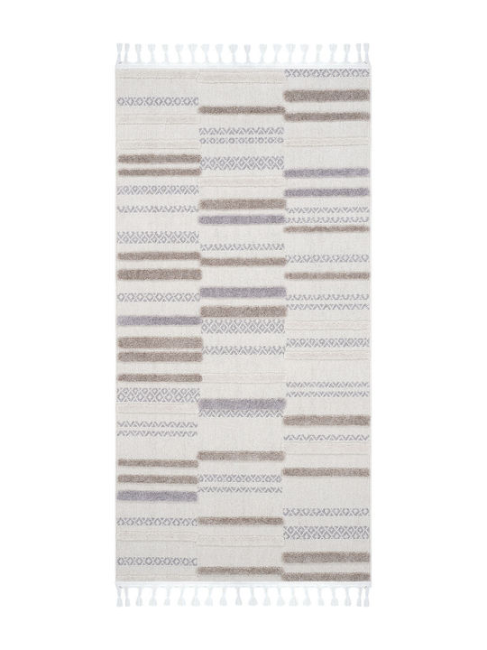 SteweHome Rechteckige Küchenmatte mit Rutschfestem Untergrund Skandinavisch 100x150cm