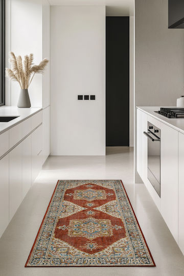 SteweHome Rectangular Kitchen Mat Red 95x200cm
