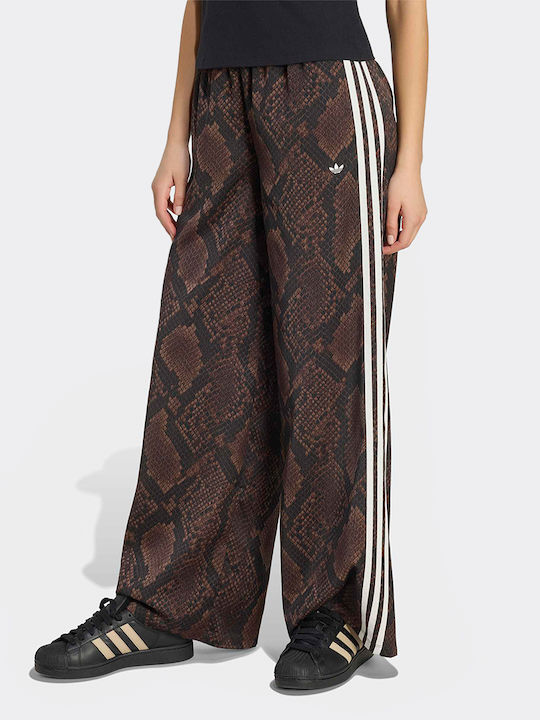 Track Pants Damen Jogginghosen Camouflage Satin Snake Print