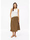 Linen Midi Skirt 8918
