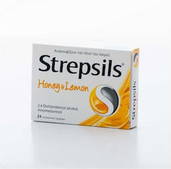 Strepsils Honey & Lemon Καραμέλες Μέλι & Λεμόνι 24τμχ