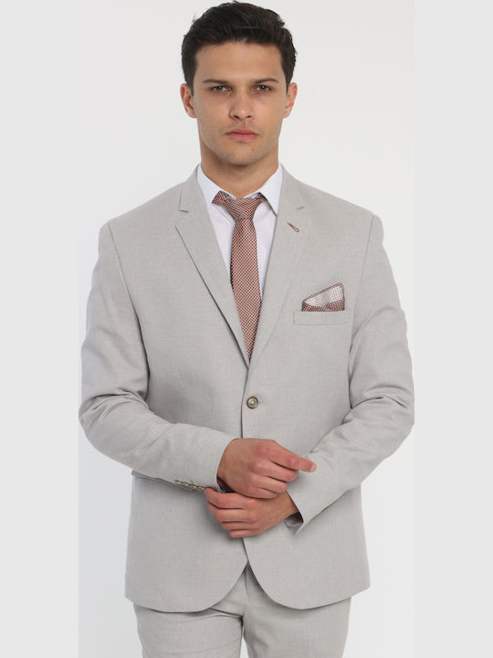 Costum Barbatesc Slim Bej