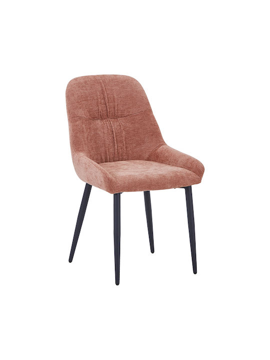 Larissia Dining Chair with Fabric Upholstery Dusty Pink 53x59x89cm