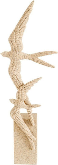 Polyester Birds Beige Base 12.5x6.6x40cm