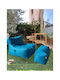 Bean Bag Pear Waterproof Turquoise 75x65x70cm