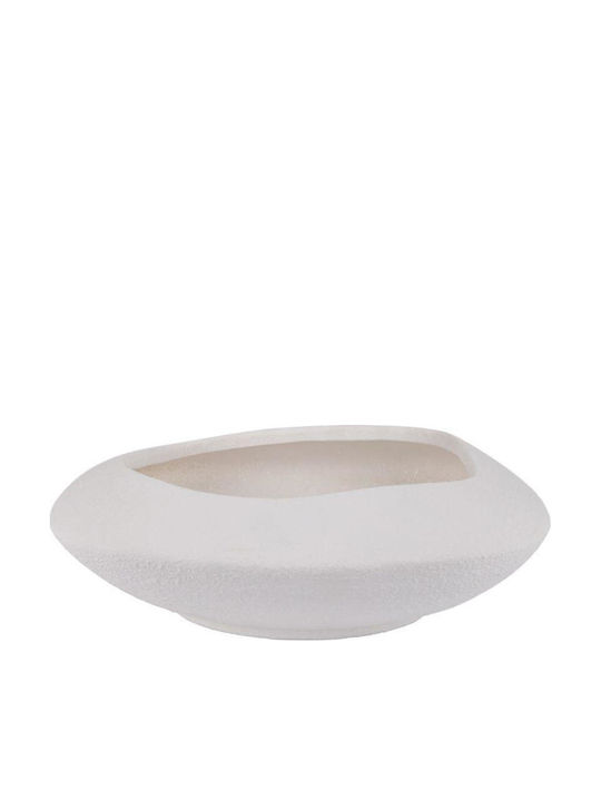 Bol Decorativ Ceramic Alb 31x31x9.5cm