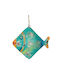 Synchronia Hanging Handmade Green Wall Decor Made of Metal 15x3x15cm