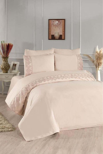SteweHome Σετ Διπλή 200x220cm Καφέ SteweHome Σετ Διπλή 200x220cm Καφέ