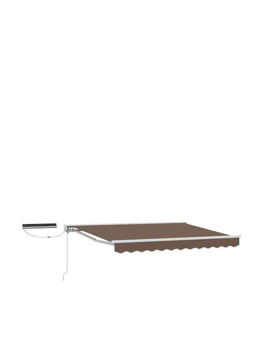 vidaXL Τέντα Βεράντας Καφέ 3.5x2m