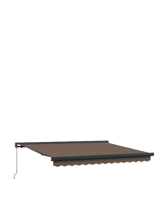 vidaXL Markise Terrasse Braun 3x2.5m
