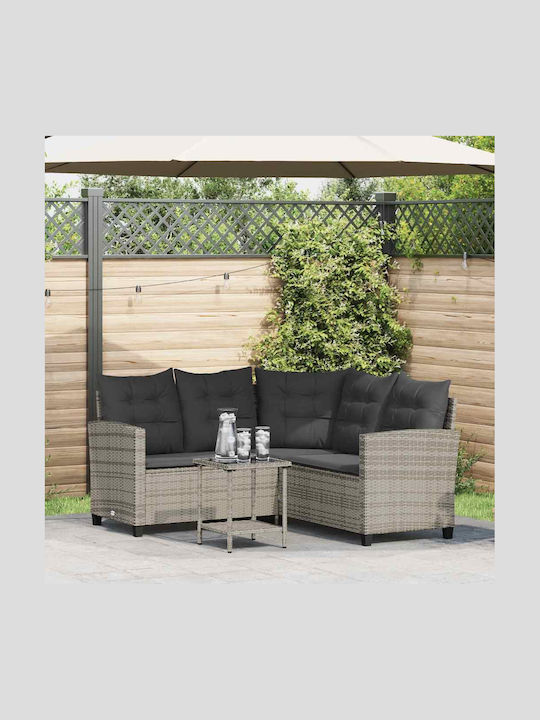 Garten- und Outdoor-Möbelsets 2 Stück Grau mit ...