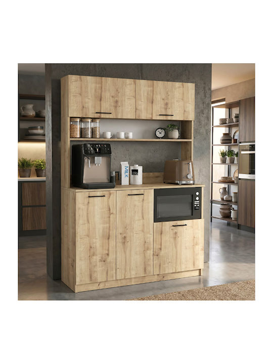 Tuco 3 Floor Kitchen Cabinet Sapphire Oak 123.8...