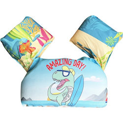 Dino Rex Swimming Armbands With Chest Support Age 2-6 Years Light Blue Queen Mother