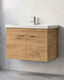 Savvopoulos Emily 80 Vanity Unit With Sink With Light L80xD45xH55cm Light Hickory