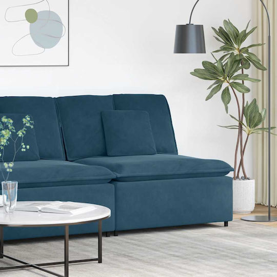 Doppelsitzer Samt Blau 100x100x64cm