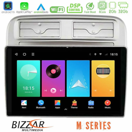 Bizzar Car Audio System for Fiat Grande Punto 2006-2011 Bluetooth USB WiFi GPS Apple CarPlay Android Auto with 9" Touch Screen