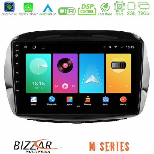 Bizzar Sistem Audio Auto pentru Honda FR-V 2004-2009 Bluetooth USB Wi-Fi GPS Apple CarPlay Android Auto cu Ecran Tactil 10"