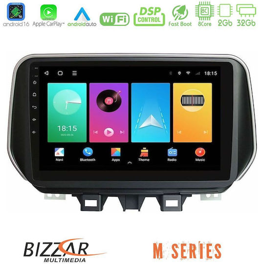 Bizzar Car Audio System for Hyundai Tucson 2019-2020 with Touch Screen 9" Bluetooth USB Wi-Fi GPS Apple CarPlay Android Auto