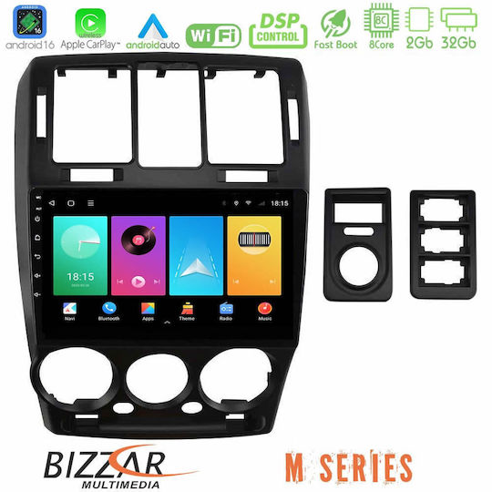 Bizzar Автомобилна Аудио Система за Hyundai Getz 2002-2009 (Bluetooth/USB/Вграден Wi-Fi/GPS/Apple CarPlay/Android Auto) с Touch Screen 9"