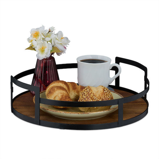 Relaxdays Hölzernes Serviertablett 30.5cm