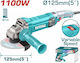 Total TG110125565E Grinder 125mm Electric 1100W with Speed Adjustment