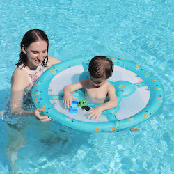 Aufblasbarer Pool Schwimmring Aktivitätszentrum Babys Kinder Badesuit Blau 6-36 Monate bebeLOGIC
