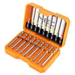 Neo Tools Set 18 Schraubendreher-Bits Gerade Stern Kreuz