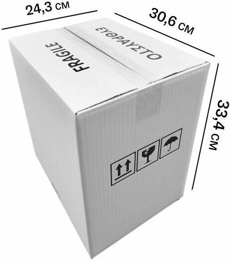 Domani Χαρτοκιβώτιo Συσκευασίας Λευκό Π30.6 x Β24.3 x Υ33εκ. 20τμχ