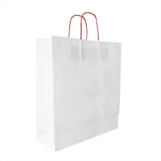 Domani Χάρτινη Τσάντα για Δώρο Λευκή 12x41x32εκ. 250τμχ