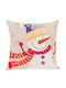 Weihnachtsdekorative Kissenhülle 42x42 90642 Schneemann Beige