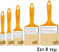 Ingco Πινέλο Βαφής Ίσιο 8τμχ