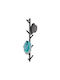 Relaxdays Cuier de Perete Metalic cu 8 Compartimente Negru 100.5x7x19.5cm