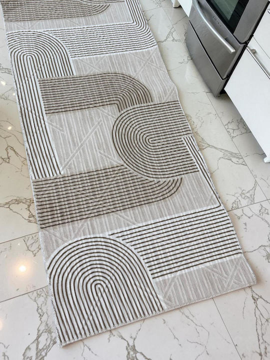 Linea Home 4063 Non-Slip Runner Rug Beige 70x150cm