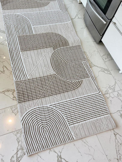 Linea Home 4063 Non-Slip Runner Rug Beige 70x150cm