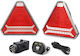 Wireless Portable Led Tail Lights Set Magnet Suction Cup Neon Effect Innovative Triangle Design