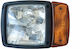 Left Universal External Headlight Indicator Low High Beam Suitable Forklift Tractor Excavator Combine Snowplow Etc 212mm X 1