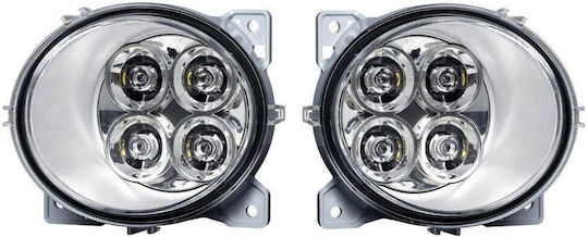 2 Pieces Left Right Led Diode Lights Headlights Halogens Scania P G R T After 2004+