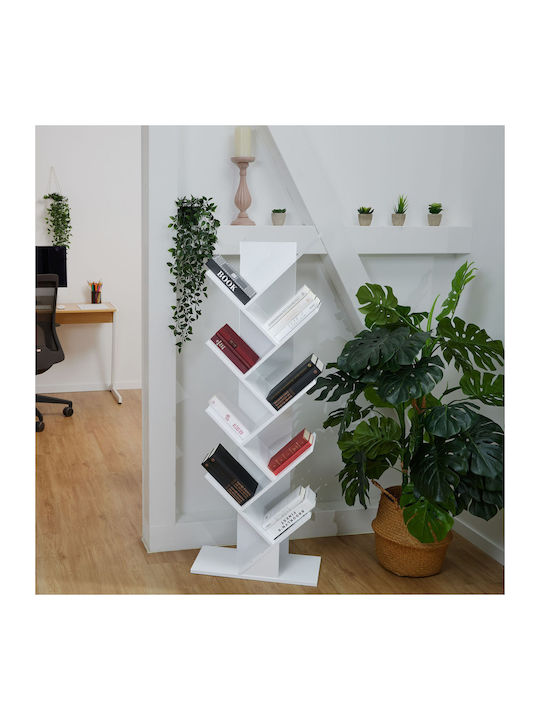 Weißes Bücherregal 51x25x138cm