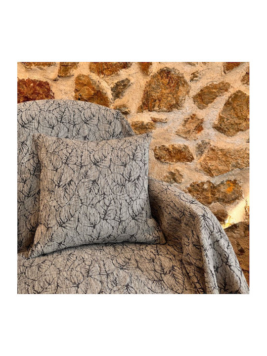 Xionoula Home Richta Poliothronas Chenille 180x180cm Grau
