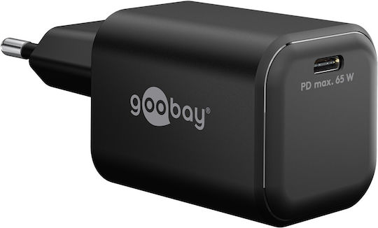 Goobay Φορτιστής Χωρίς Καλώδιο GaN με Θύρα USB-C 65W Power Delivery Μαύρος (79155)