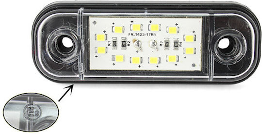 Бяла Светлина За Освобождаване 12 Led Fr0175b 12-24v 84mm